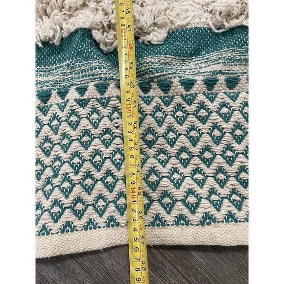 Patina Vie Sojourn Collection Rug 100% Cotton Green Beige Textured Vtg. Inspired - Picture 7 of 7